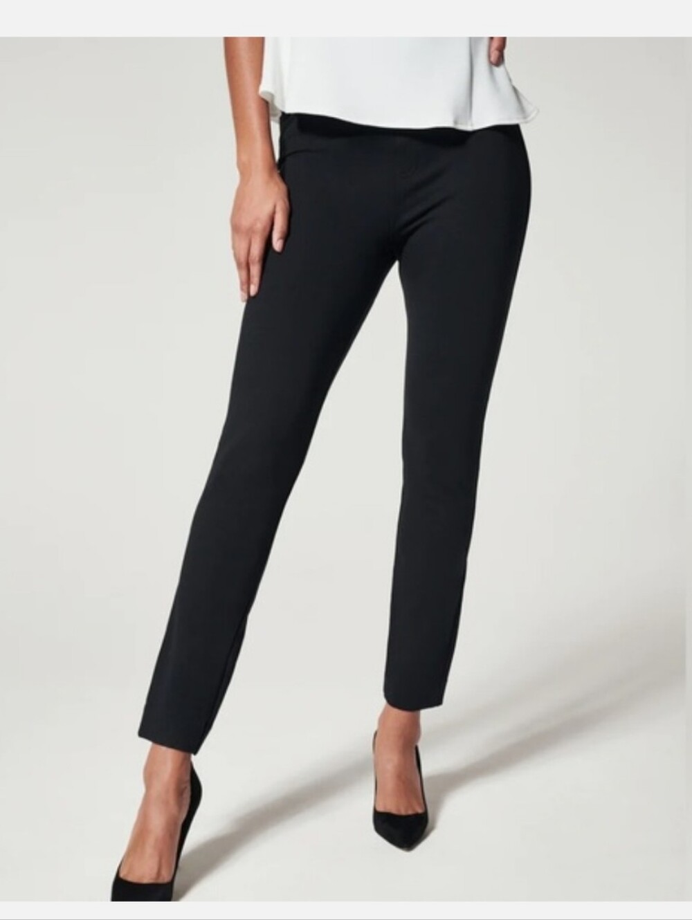 Spanx The Perfect Pant Back Seam Skinny Ankle In Black